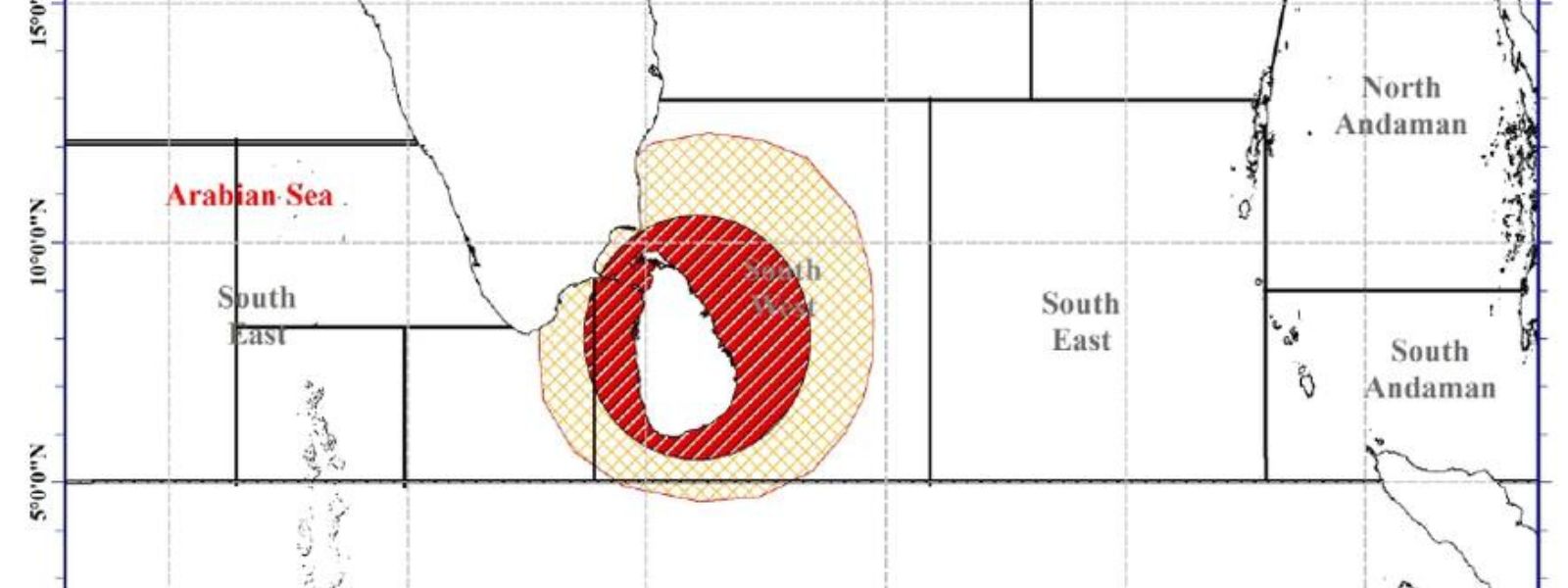 Cyclone Threat Looms South-East of Sri Lanka